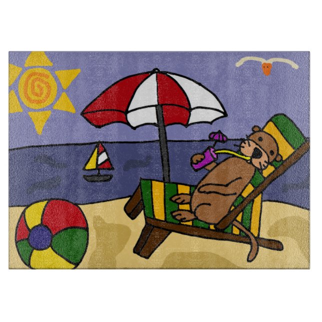 Rolig havsutter på strandtecknaden (Framsidan)