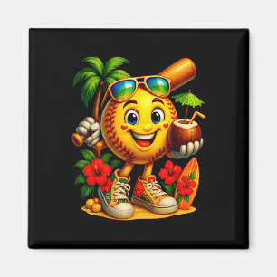 Rolig Hawaii Softll Ll Hawaiian Tropisk Sommar Va Magnet