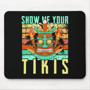 Rolig Hawaiian Visa dina Tikis Hawaii Sommar Tröja Musmatta