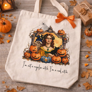 Rolig Häx Citat Estetik, Vintage Halloween Tygkasse