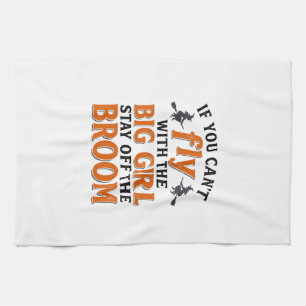 Rolig Häxa Kvast Stor Tjej Halloween Tröja Design_ Kökshandduk
