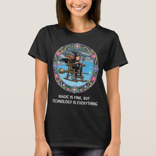 Rolig häxa. Magi är bra T Shirt (Framsida)