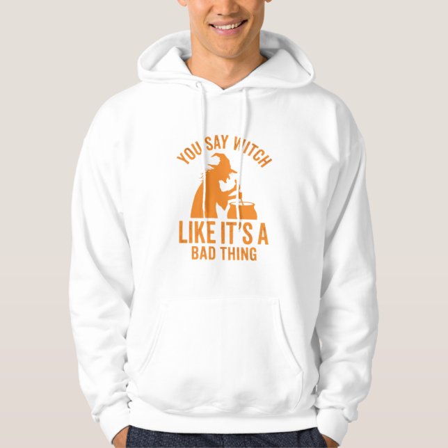 Rolig Häxgryta Halloween Hoodie (Framsida)
