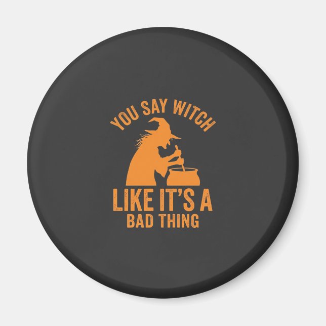 Rolig Häxgryta Halloween Magnet (Framsidan)