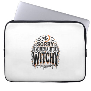 Rolig Häxig Halloween Vintage Gravyr T-Shirt Des Laptop Fodral