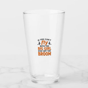Rolig Häxkvast Stor Tjej Halloween Tröja Design_ Glaskopp