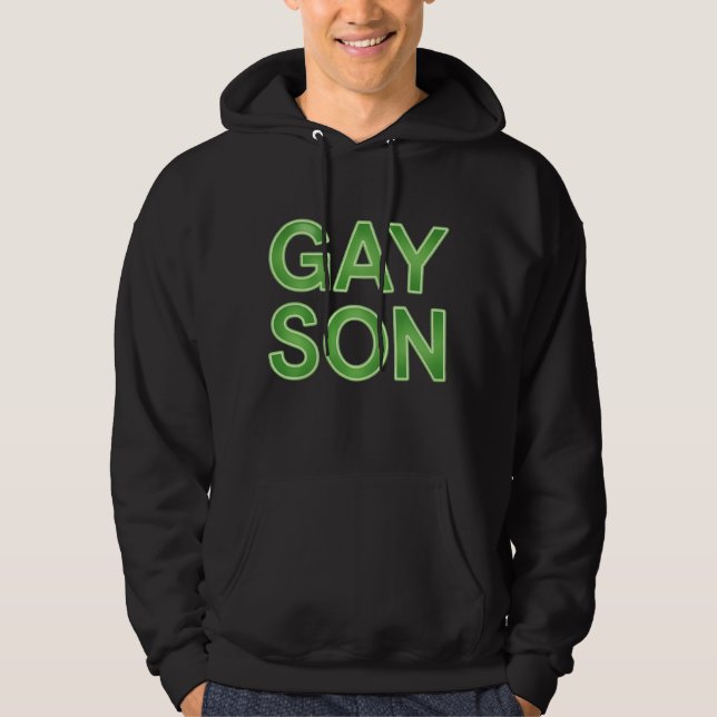 Rolig HBTQ-stolt son Hoodie (Framsida)