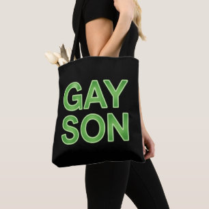 Rolig HBTQ-stolthet för homosexuell son Tygkasse
