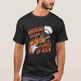 Rolig Heavy Metal Bagare Rock and Roll Kock T Shirt
