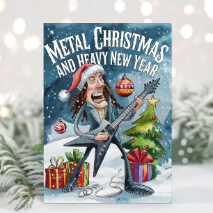 Rolig Heavy Metal God Jul Kort