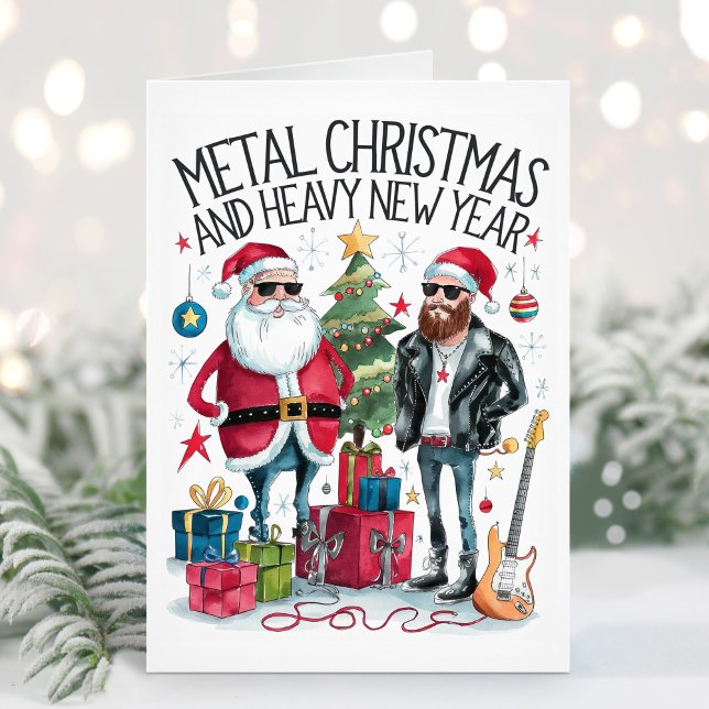 Rolig Heavy Metal Julkort Helgkort (Skapare uppladdad)