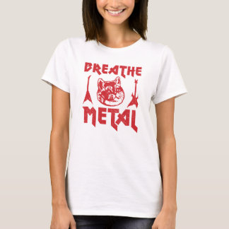 Rolig heavy metalkatt t shirt