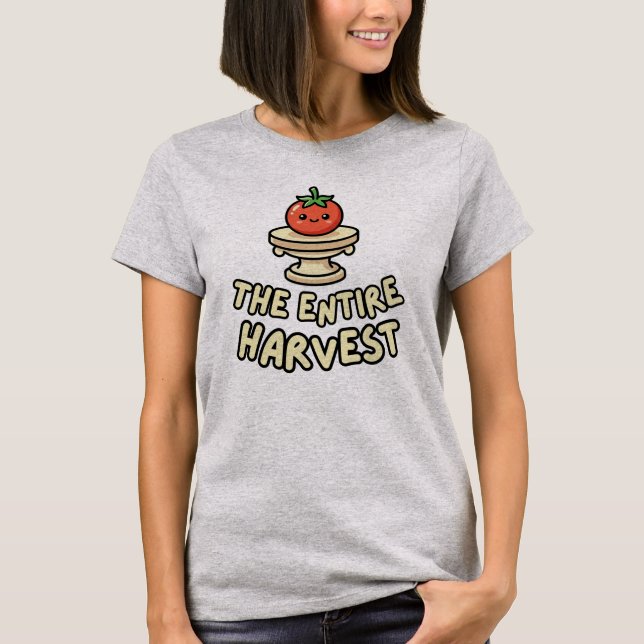 Rolig Hel Skörd Små Tomater Trädgårdsmästare Humor T Shirt (Framsida)