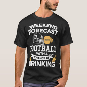 Rolig helgprognosfotboll med att dricka t shirt