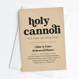 Rolig Heliga Cannoli Övningsmiddagsinbjudan Inbjudningar
