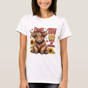 Rolig Heliga Ko 100 Dagar på Skolan Västerländsk B T Shirt