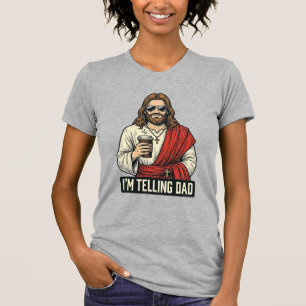 Rolig Helige Fader Kaffe Vintage Gravyr T-Shirt D