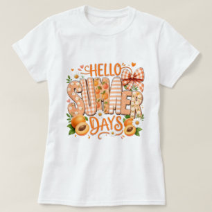 Rolig Hello Sommar Grafisk T-Shirt