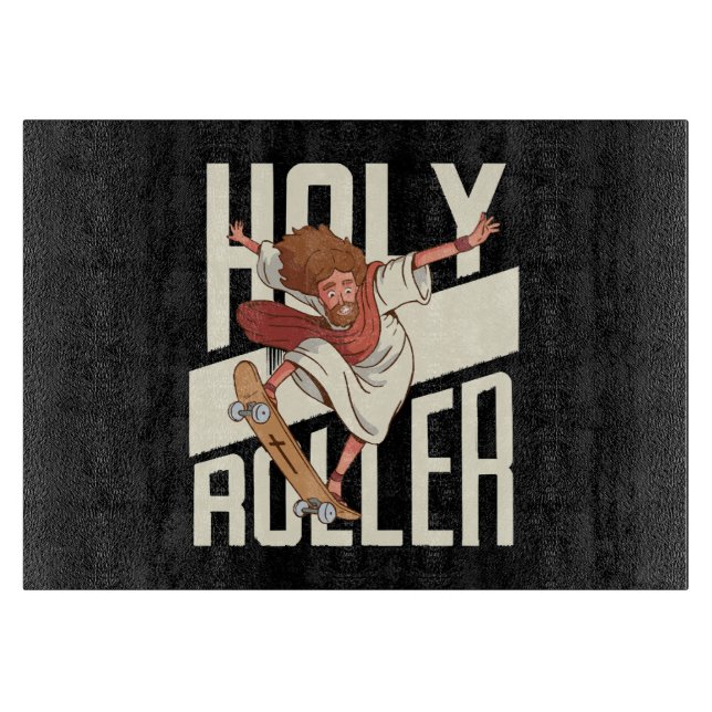 Rolig Helrullerskridskoåkande Jesus (Framsidan)