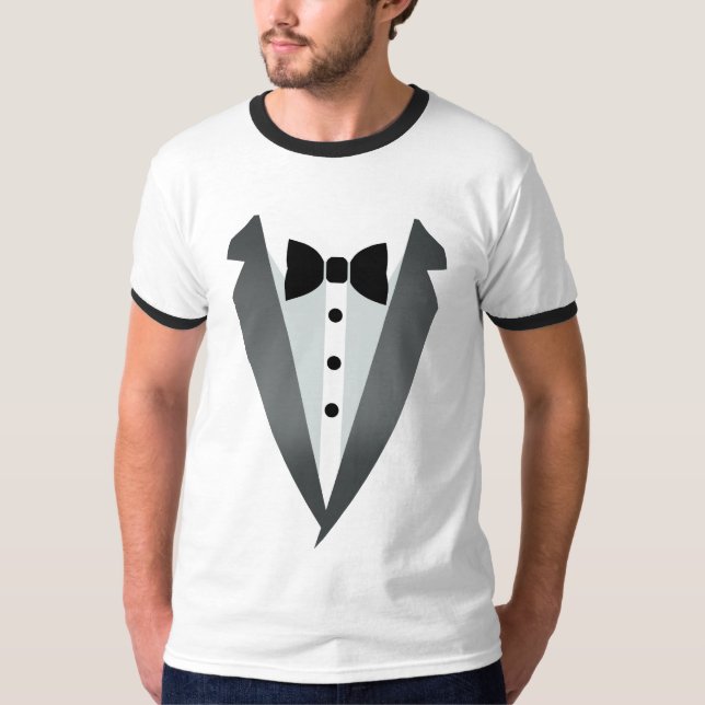 Rolig herr skjorta design med smoking t shirt (Framsida)