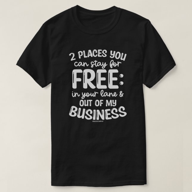 Rolig herr T-shirt - 2 ställen att bo gratis på (Design framsida)