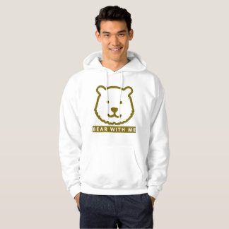 Rolig herrhoodie med björntema | Söt björnpunsk Hoodie