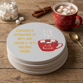 Rolig het choklad & höstglädje festlig jul underlägg papper rund