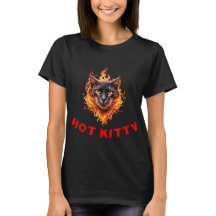 Rolig het Kitty kattansikte i lågor