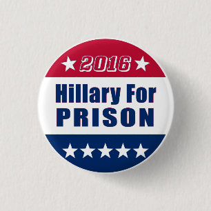 Rolig Hillary för valet 2016 för fängelse Knapp