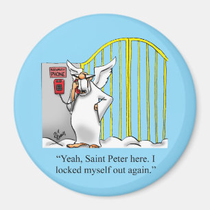 Rolig himmelsk humor magnet