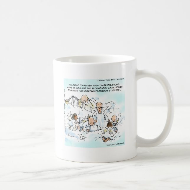 Rolig himmelsk social media kaffemugg (Höger)