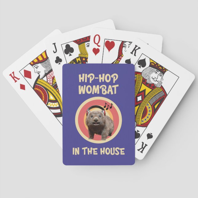 Rolig Hip-hop Vombat i Huset Casinokort (Baksidan)