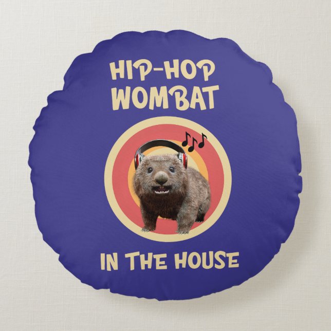 Rolig Hip-hop Vombat i Huset Rund Kudde (Framsidan)