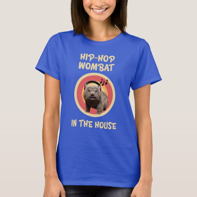 Rolig Hip-hop Vombat i Huset T Shirt (Framsida)