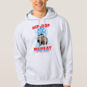 Rolig Hip Hop-Vombat Musik Djur Hoodie