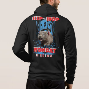 Rolig Hip Hop-Vombat Musik Djur T Shirt