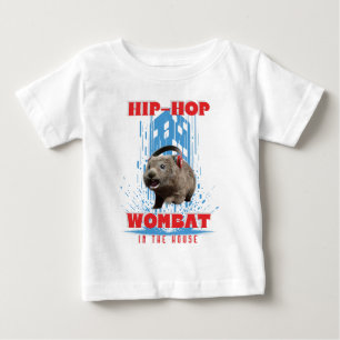 Rolig Hip Hop-Vombat Musik Djur T Shirt