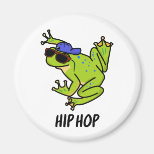 Rolig Hiphop Hoppande Groda Puns Magnet