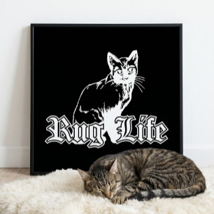 Rolig hiphop-parodi kattkonst poster