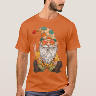 Rolig Hippie Tomte Fredstecken Tomtar Älskare Män  T Shirt