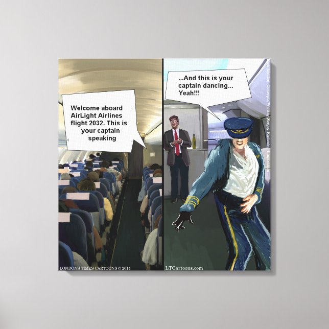 Rolig Hipster Flygplanspilot Canvastryck (Framsida)