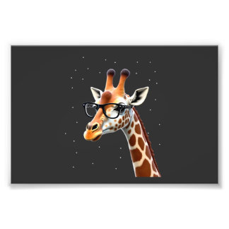 Rolig Hipster-Giraff T-Shirt Herrens Damers Ch Fototryck