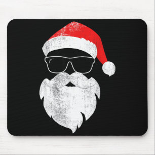 Rolig Hipster Tomte Ansikte Med Hatt Skägg & G Musmatta