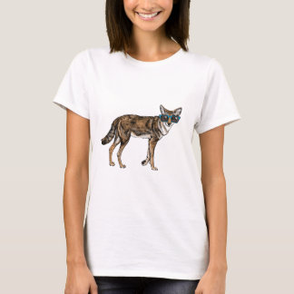 Rolig Hipsterprärievarg med solglasögon T-shirt
