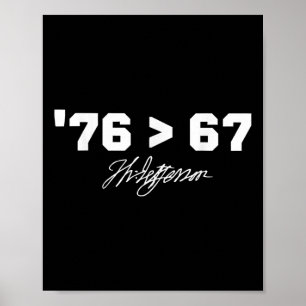 Rolig Historia 76 67 Thomas Jefferson Sex Sju Memo Poster
