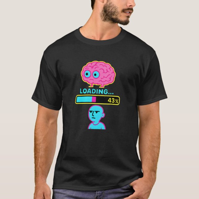 Rolig hjärnans laddningsstatus  t shirt (Framsida)