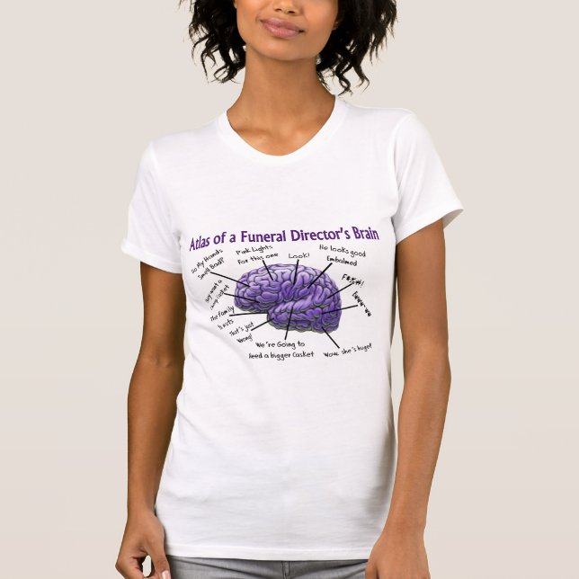 Rolig hjärndesign för begravningsentreprenör/för t-shirt (Framsida)