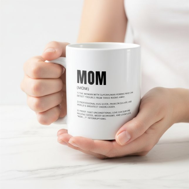 Rolig hjärtlig definition av mamma kaffemugg (Skapare uppladdad)