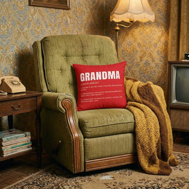 Rolig Hjärtlig Mormor Definition  Kudde (Skapare uppladdad)