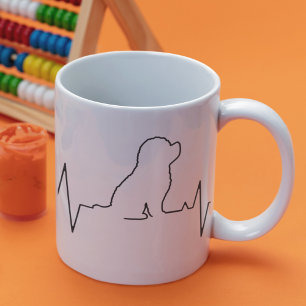Rolig hjärtslagslinje konst Alla hjärtans dag Söt Kaffemugg